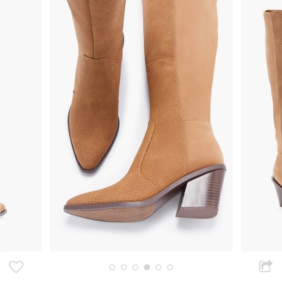 Brown western cowboy over the knee heeled boots - Picture 6 of 9